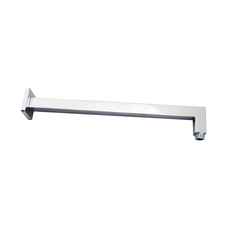 Aquaperla Square Chrome Brass Wall Mounted Shower Arm 400mm (CH0104.SA)