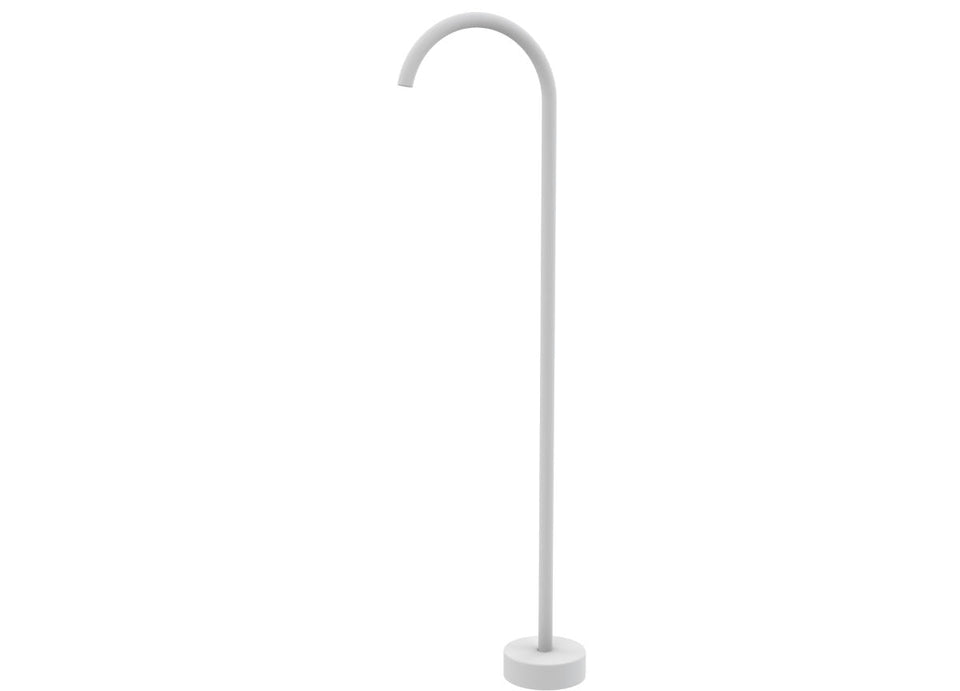 PAR Taps Lugano Floor Filler Fixed 250mm - Matt White (D22.051.1.33)