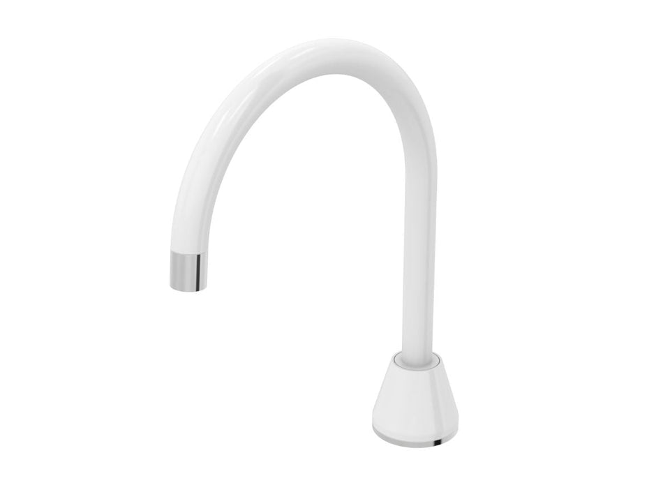 PAR Taps Forme Spa Hob Swivel - Chrome / White (D27.042.1.03)