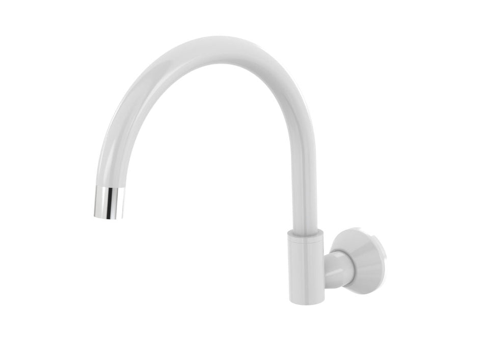 PAR Taps Forme Spa Wall Swivel - Chrome / White (D27.044.1.03)