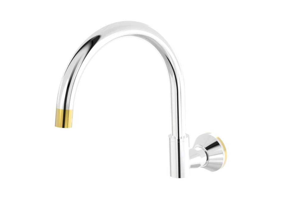 PAR Taps Forme Spa Wall Swivel - Chrome / Gold (D27.044.1.10)