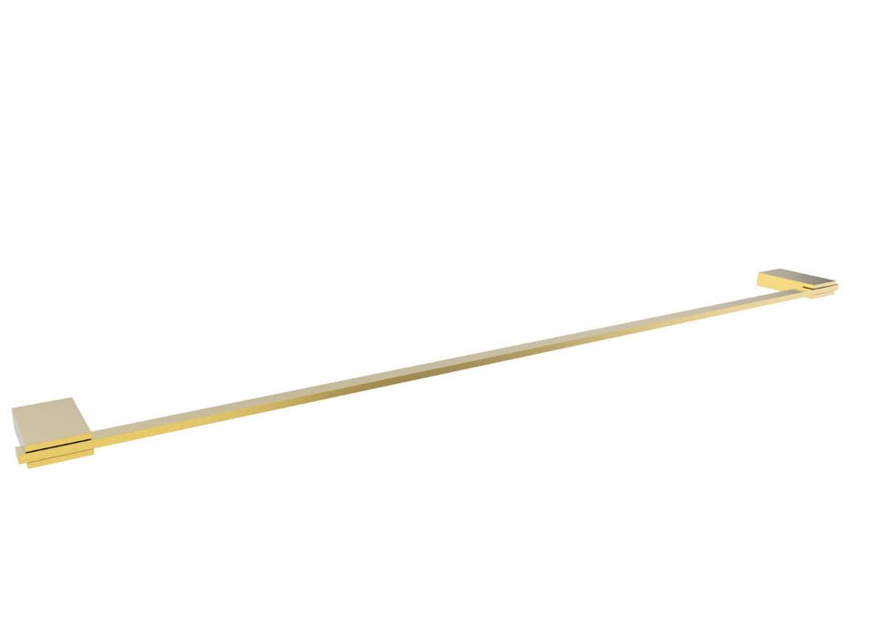 PAR Taps Burj Towel Rail Single 800mm - 23k Brushed Gold (E20.071.2.12)