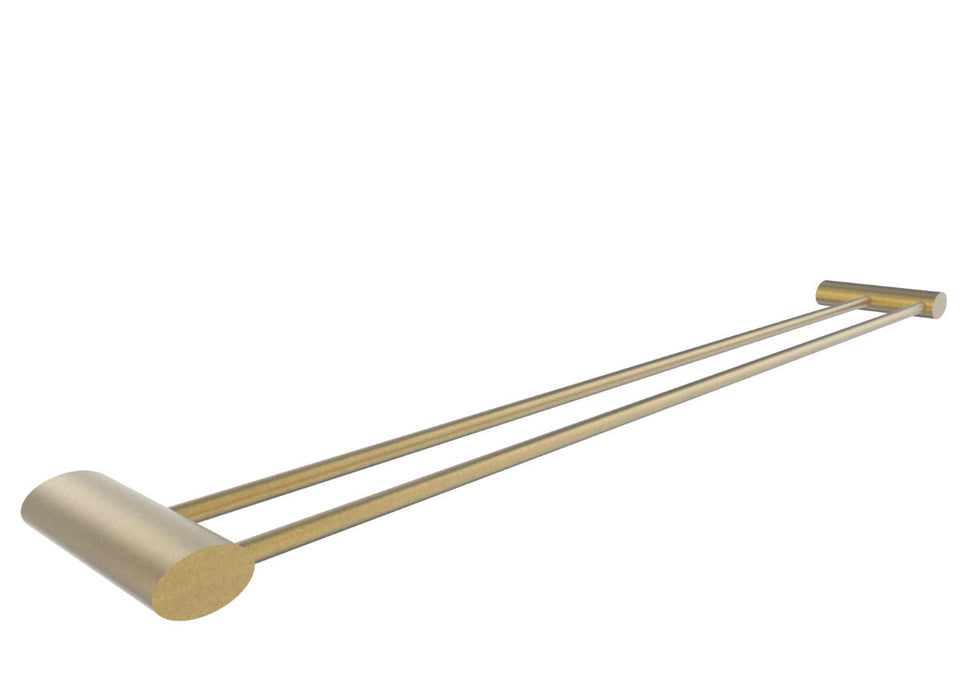 PAR Taps Oracle Towel Rail Double 800mm - Rumbled Brass (E21.072.2.40)