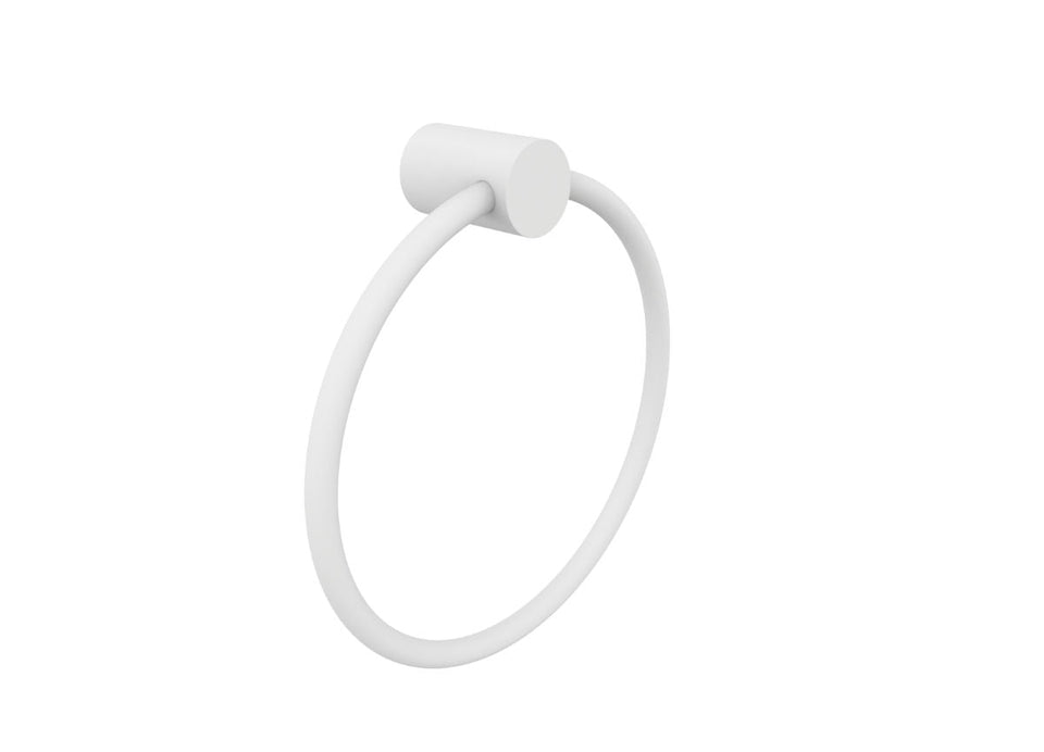 PAR Taps Lugano Towel Ring Holder - Matt White (E22.031.1.33)