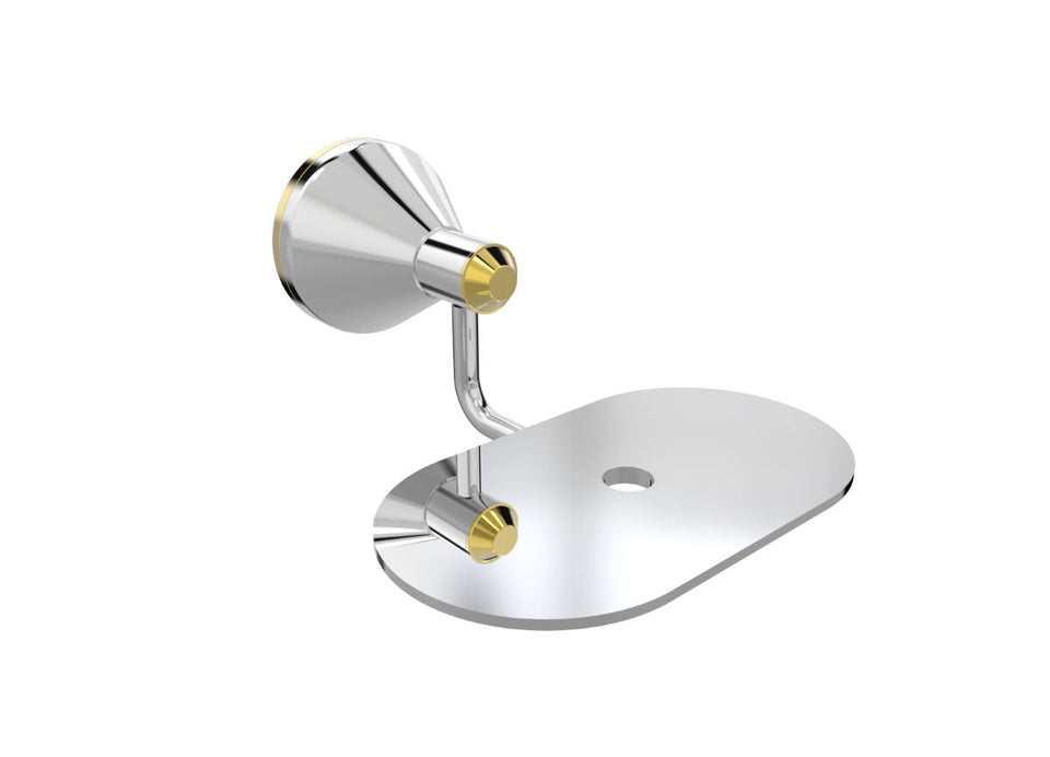 PAR Taps Forme Soap Dish - Chrome / Gold (E27.021.1.10)