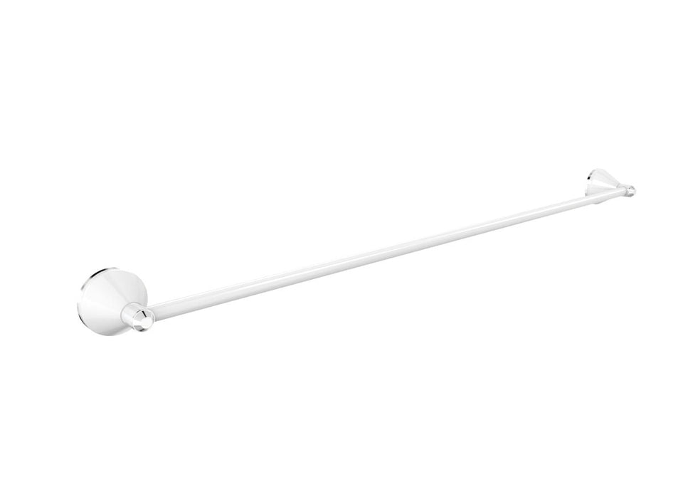 PAR Taps Forme Towel Rail Single 740mm - Chrome / White (E27.071.2.03)