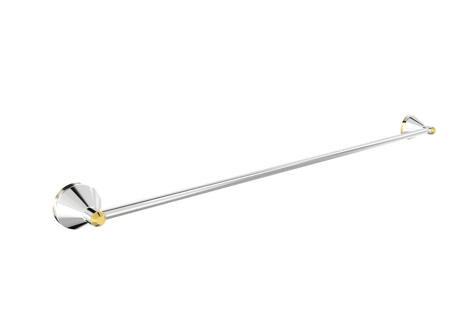 PAR Taps Forme Towel Rail Single 740mm - Chrome / Gold (E27.071.2.10)