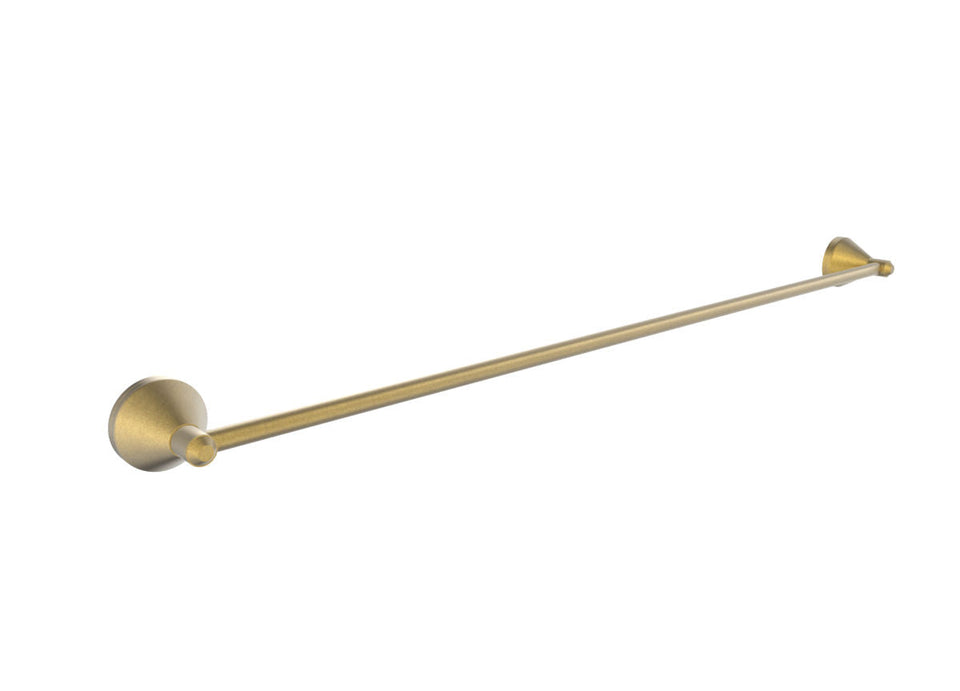 PAR Taps Forme Towel Rail Single 740mm - Rumbled Brass (E27.071.2.40)
