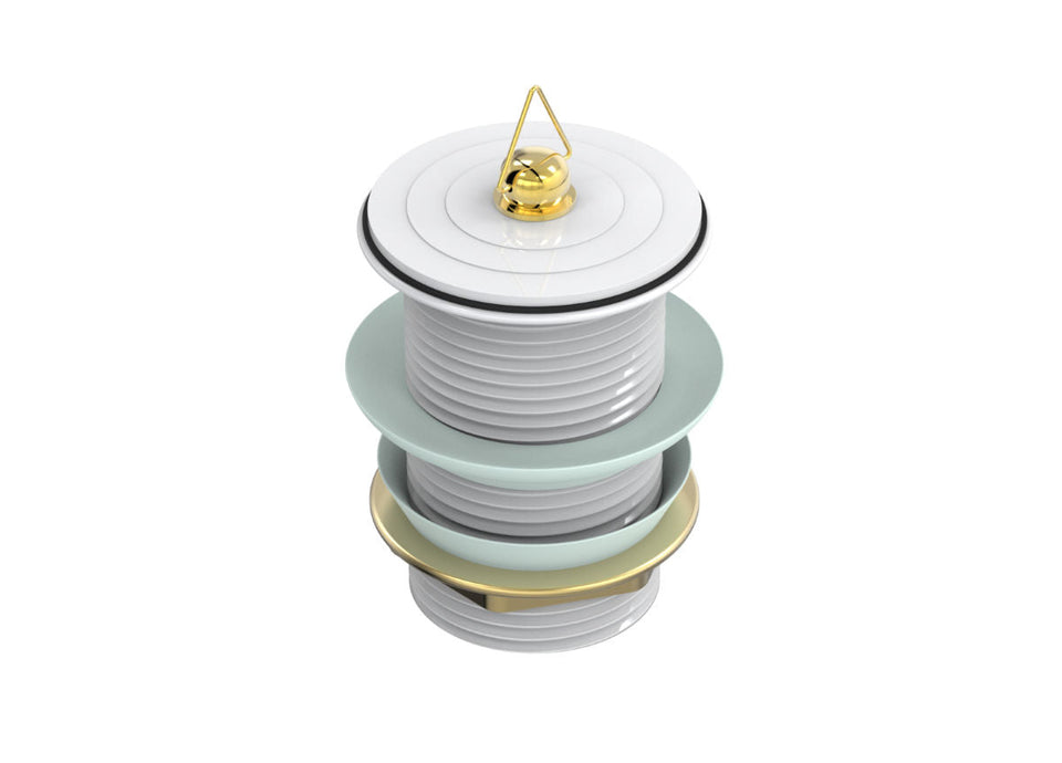 PAR Taps Universal Waste 40mm Standard - Gold / White (F11.021.1.13)