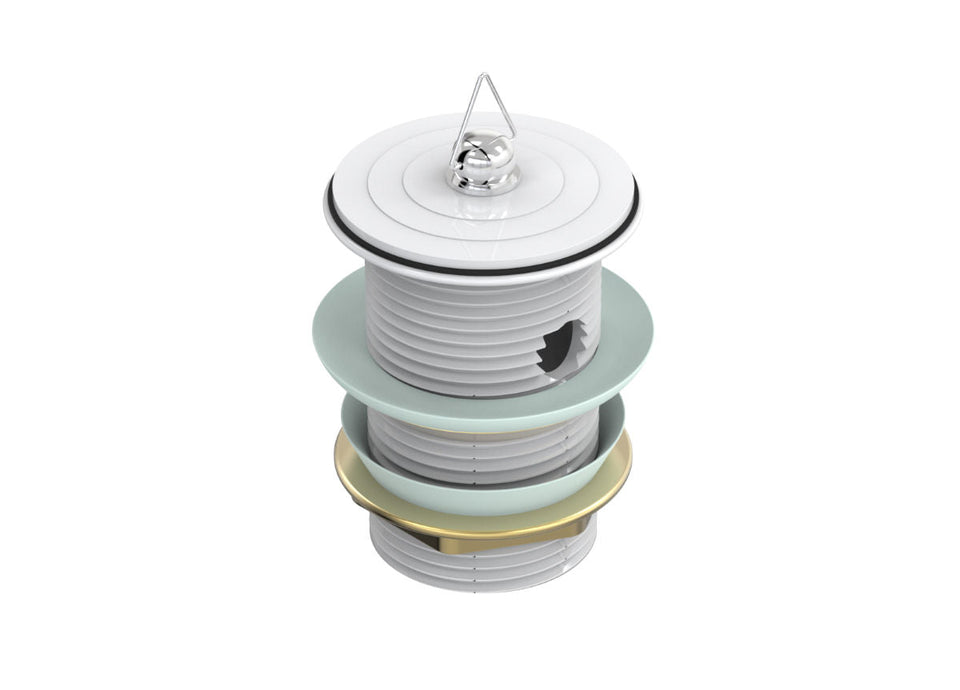 PAR Taps Universal Waste 40mm Standard Overflow - Chrome / White (F11.021.2.03)