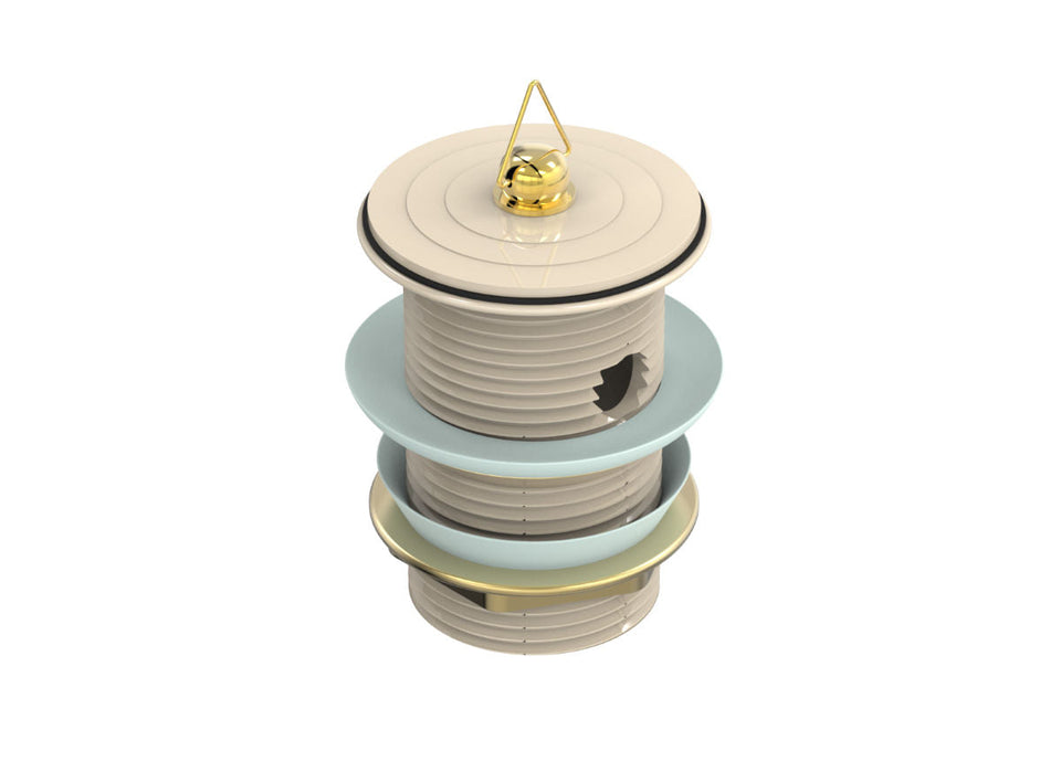PAR Taps Universal Waste 40mm Standard Overflow - Gold / Ivory (F11.021.2.14)