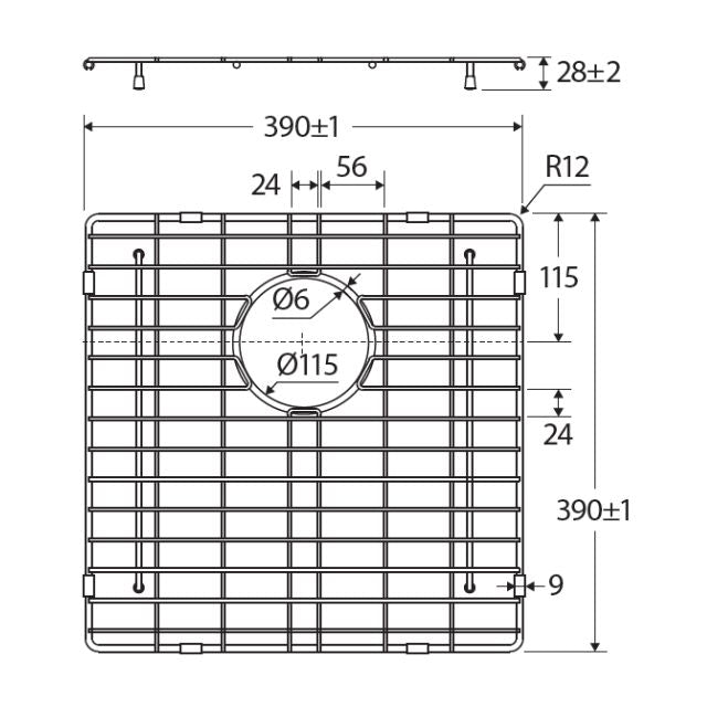 Fienza Hana Sink Protector 32L 390x390x5mm