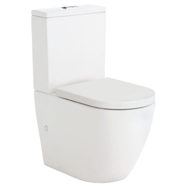 Fienza Koko Tornado Back-to-Wall Toilet Suite Matte White R&T Internal - S-Trap 90-160