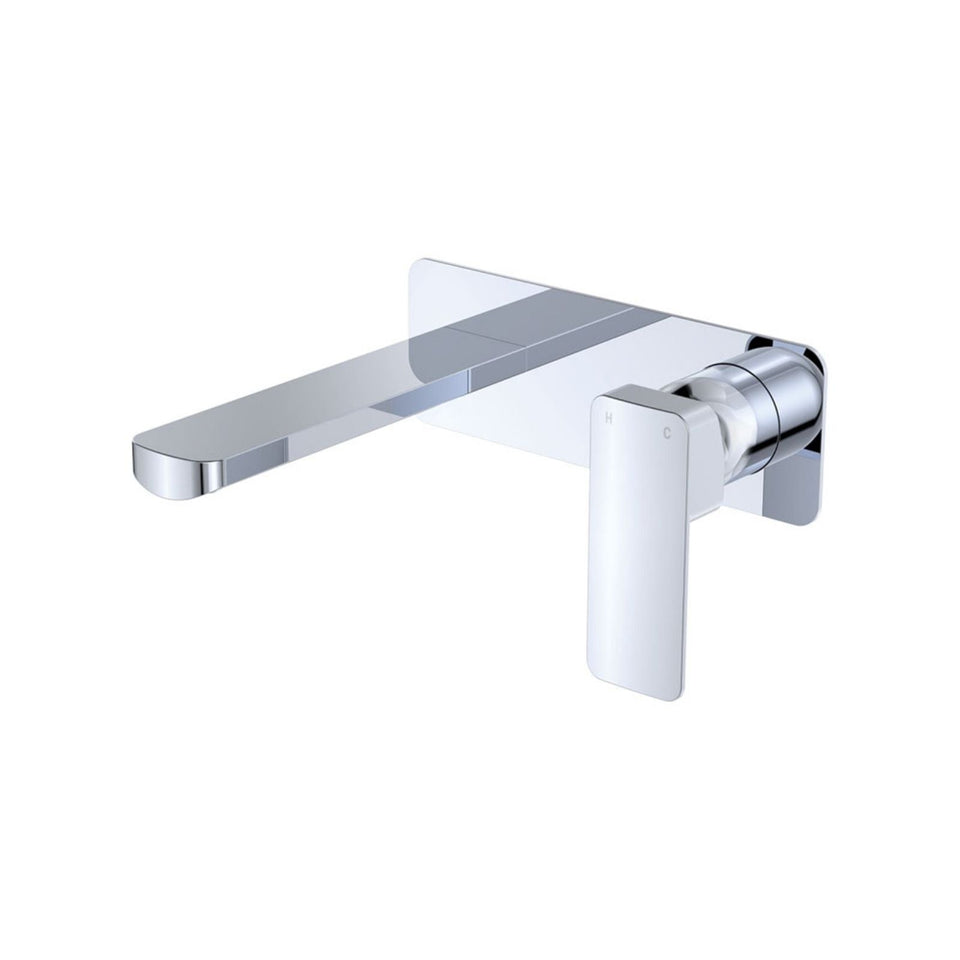Fienza Tono Basin/Bath Wall Mixer Set Outlet Large Rectangular Plate