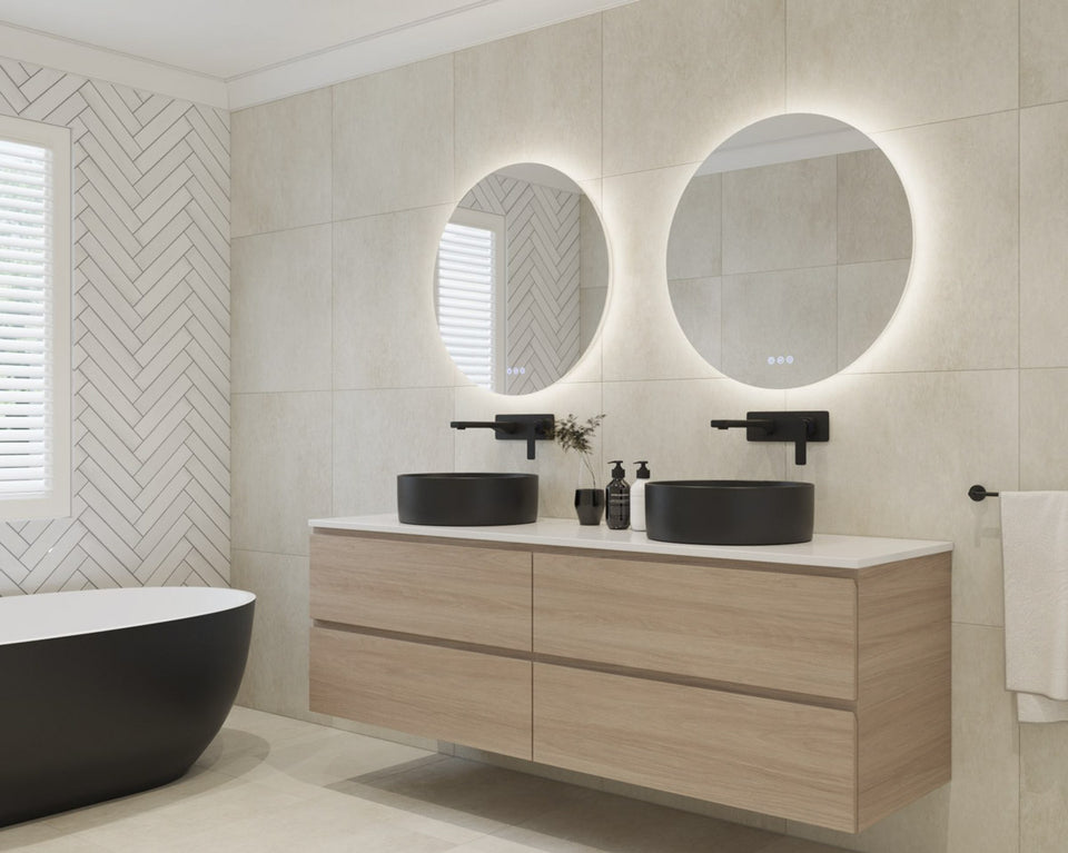 Radiant FLESS Frameless - OLËK - 800mm LED Mirror (FLESSRND80)