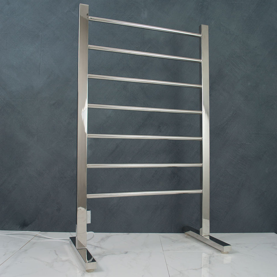 Radiant Heated Floor-standing Towel Rail 600 X 1000 mm Mirror Polished (FSTR01) 2