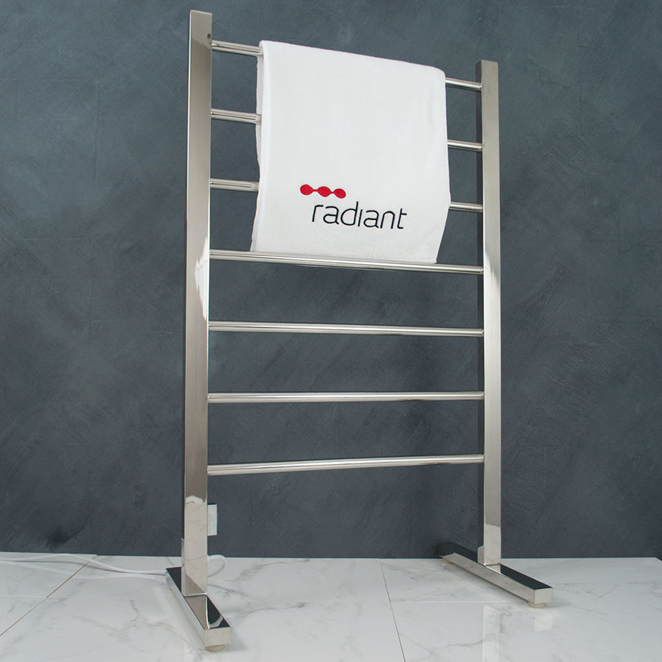 Radiant Heated Floor-standing Towel Rail 600 X 1000 mm Mirror Polished (FSTR01) 3