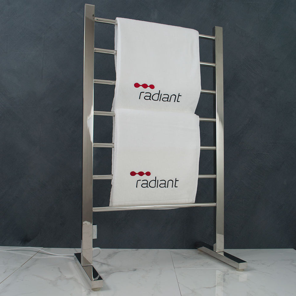 Radiant Heated Floor-standing Towel Rail 600 X 1000 mm Mirror Polished (FSTR01) 4