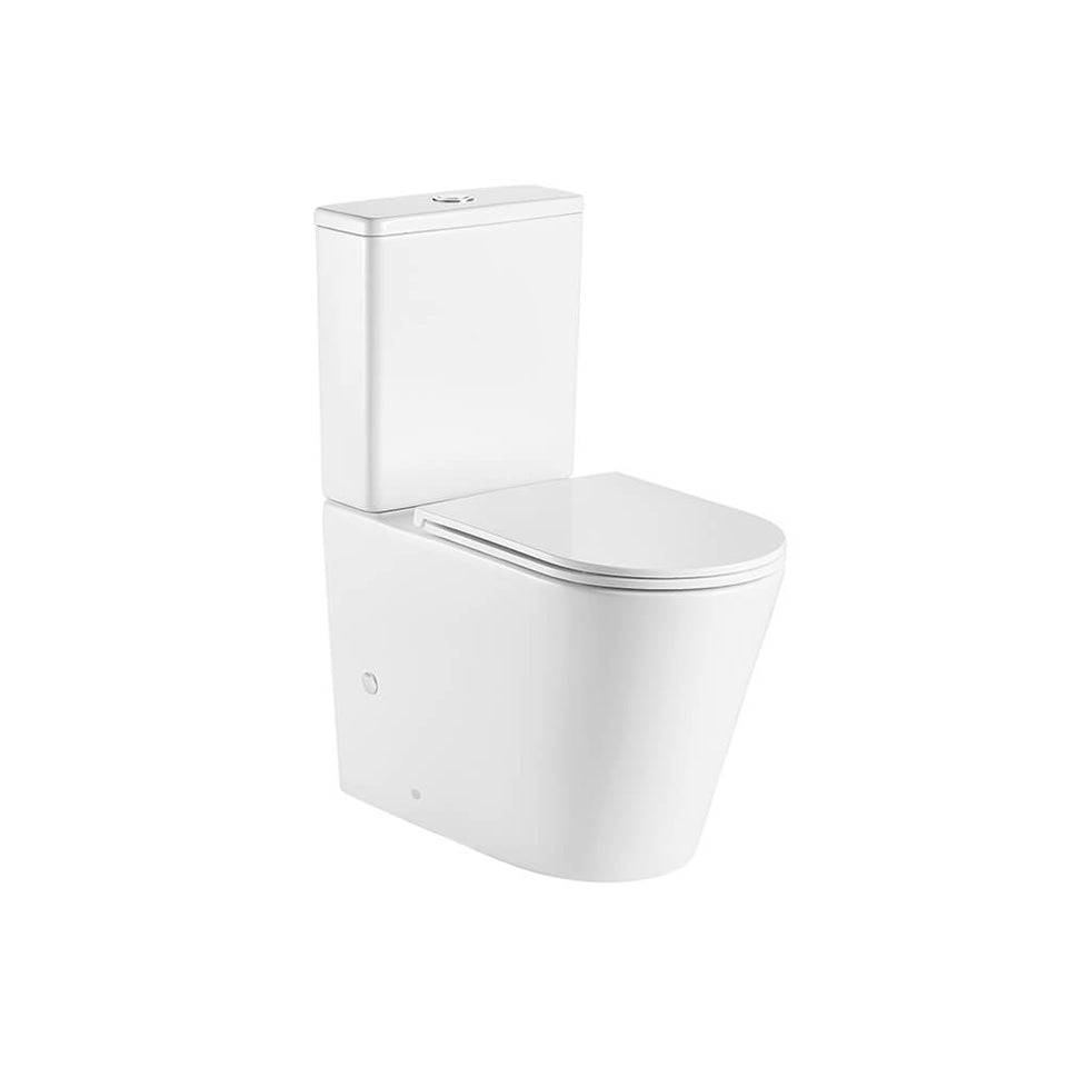 Turner Hastings Fino WhisperFlush Close Coupled Back to Wall Toilet Suite - Gloss White / Thin Seat / Geberit Valves (FT410BTW-GW-N)