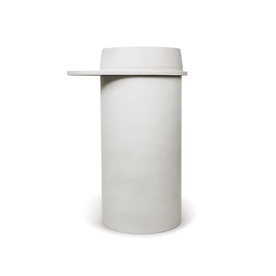 Nood Co Cylinder with Tray - Funl Basin  (Mid Tone Grey,Clay)