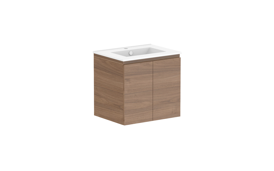 ADP Glacier Pro All Door Twin Vanity with Solid Surface Top