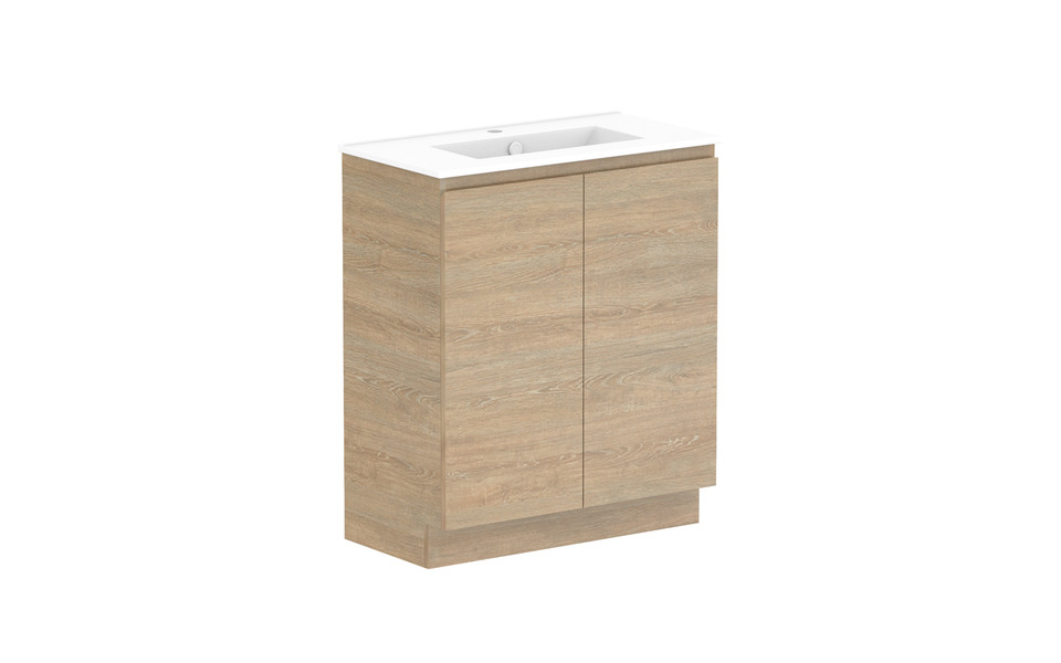 ADP Glacier Lite Ceramic Top Ensuite Trio Vanity - 750mm Centre Bowl (GLLEDT0750WKCCE)