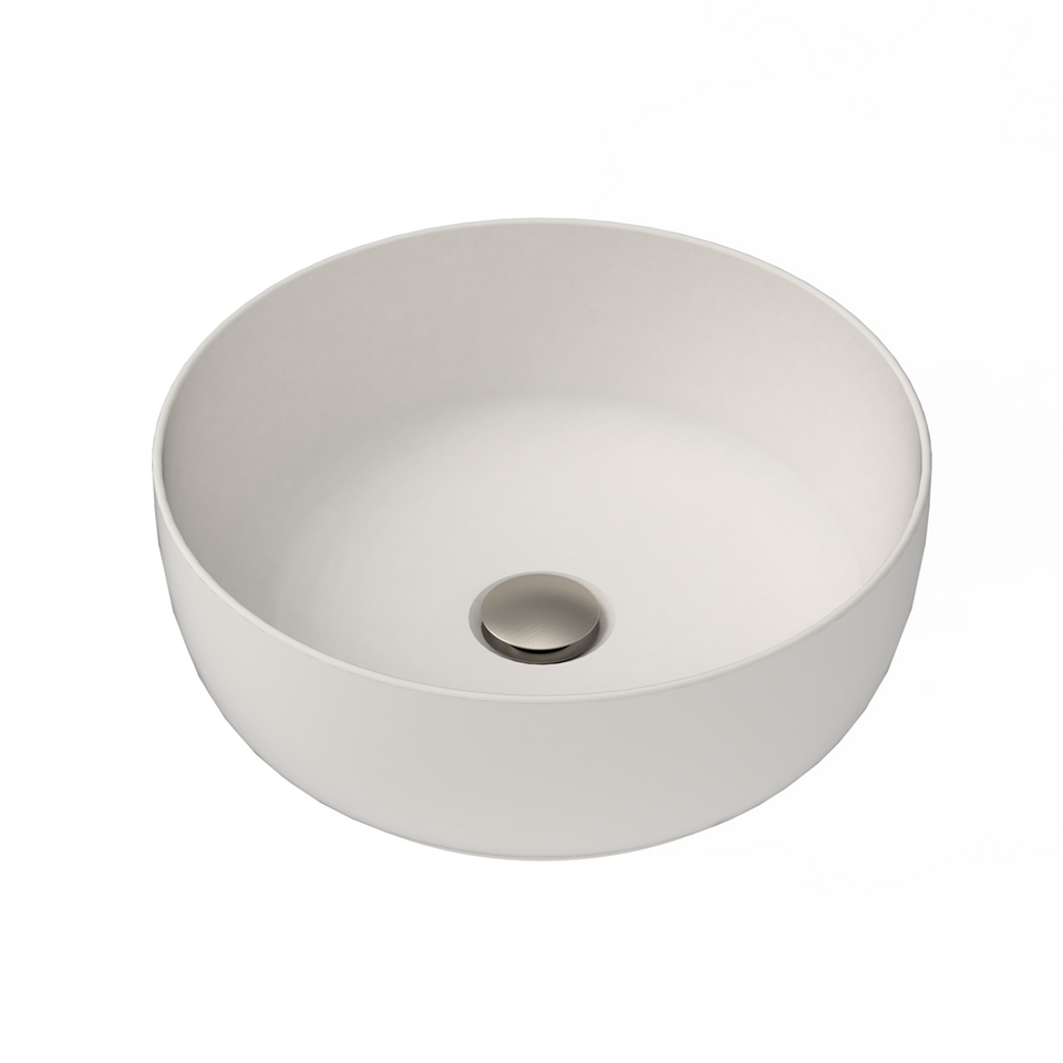 Scarabeo Glam Round 390mm Above Counter Basin Matte Pearl