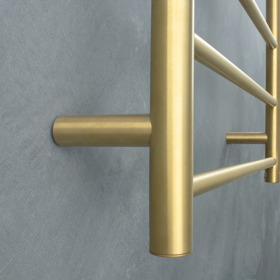 Radiant Heated Round Ladder 430 x 1100 mm Brushed Gold (GLD-RTR430) 2