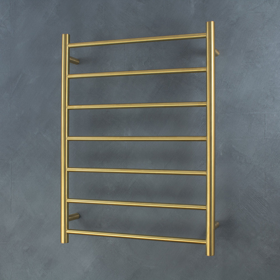Radiant Heated Round Ladder 600 x 800mm Brushed Gold (GLD-RTR01) 2