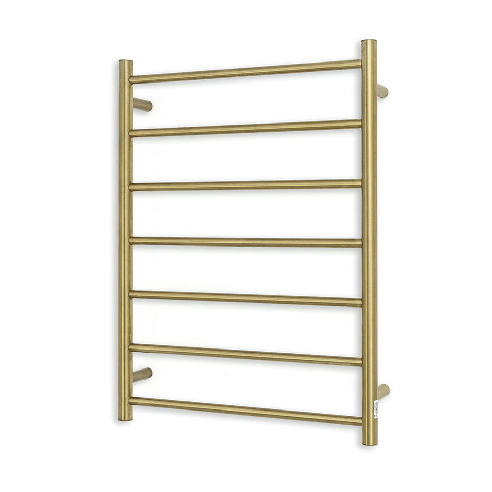 Radiant Heated Round Ladder - Brushed Gold / 600x800mm / Bottom Left (GLD-RTR01LEFT)