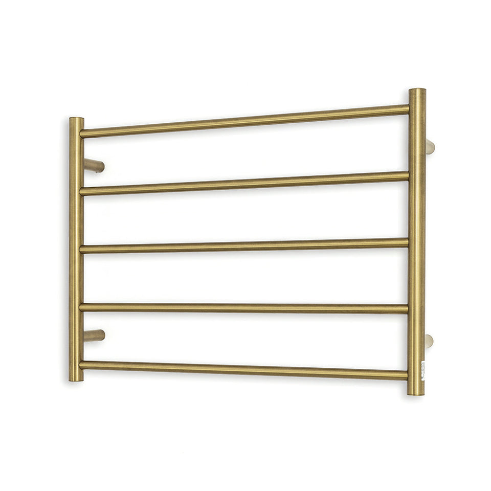Radiant Heated Round Ladder - Brushed Gold / 750x550mm / Bottom Right (GLD-RTR03-RIGHT)