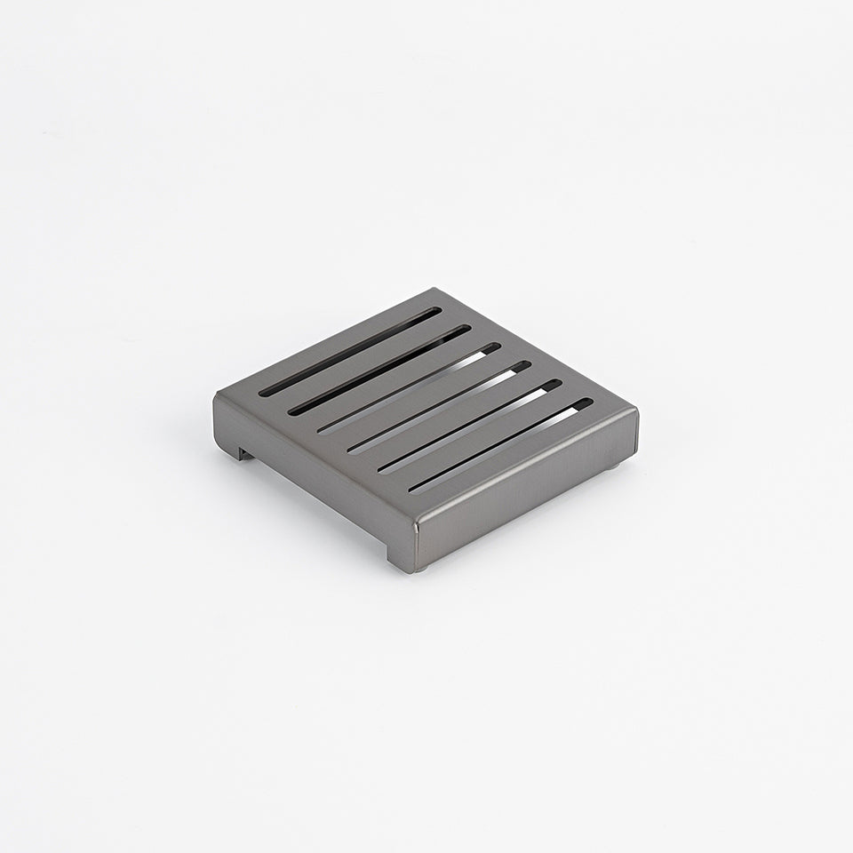 Radiant Square Slotted Floor Grate (Gun Metal Grey) 100mm x 100mm (74mm Outlet) (316-GMG-SGS-100-74) 3