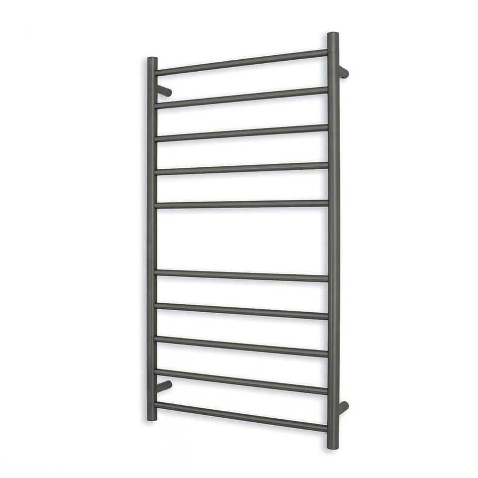 Radiant Heated Round Ladder - Gun Metal Grey / 600x1100mm / Bottom Left (GMG-RTR02LEFT)