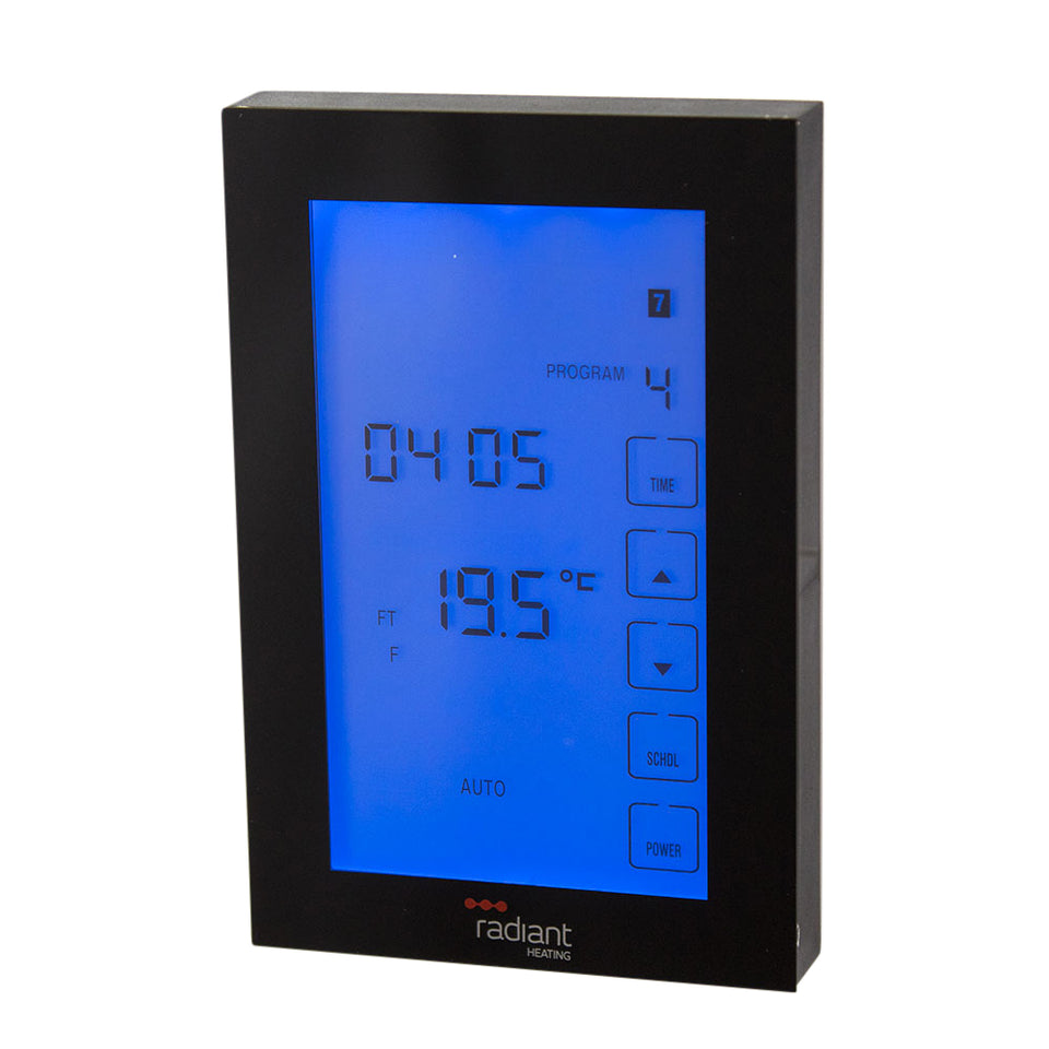 Radiant Premium Digital Underfloor Heating Thermostat Black - Vertical (GTSB-TH-V)