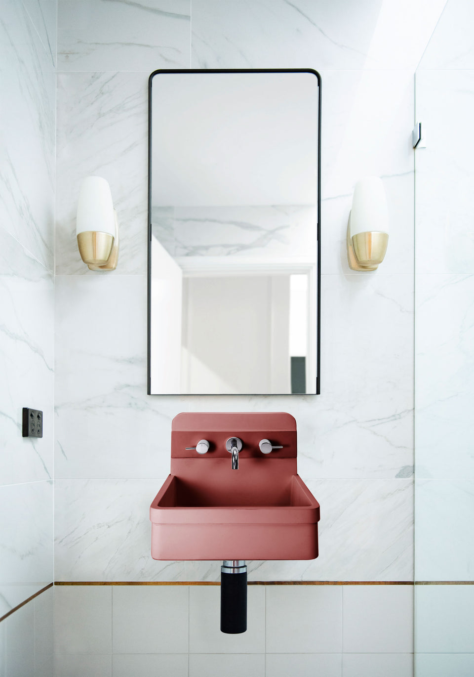 Nood Co Herbert Basin - Two Tone - Wall Hung (Musk)