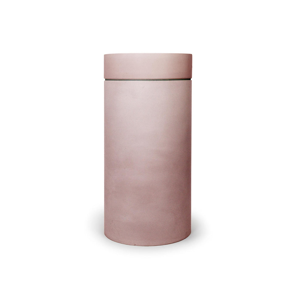 Nood Co Cylinder with Tray - Hoop Basin  (Blush Pink,Musk)