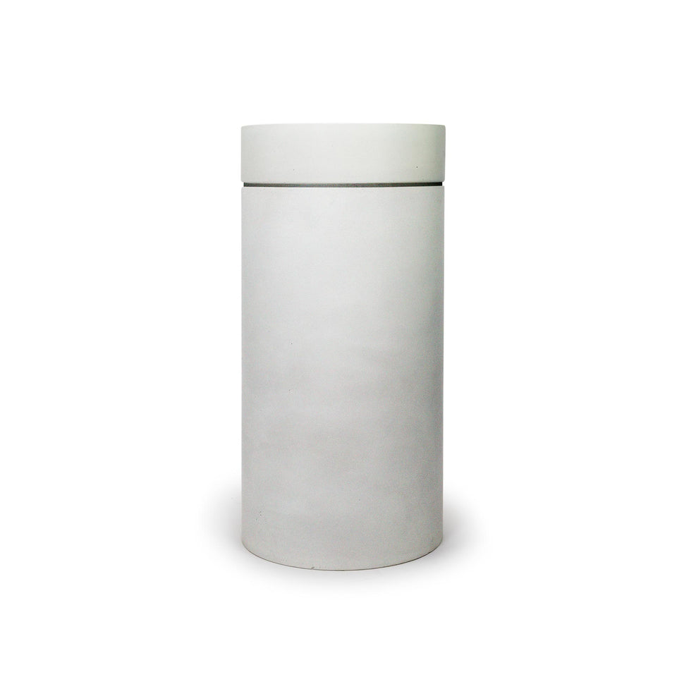 Nood Co Cylinder with Tray - Hoop Basin  (Ivory,Ivory)