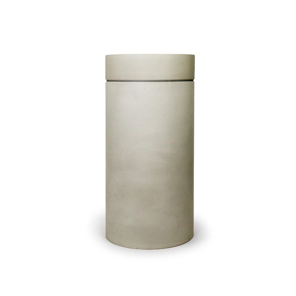 Nood Co Cylinder with Tray - Hoop Basin  (Sand,Sky Grey)
