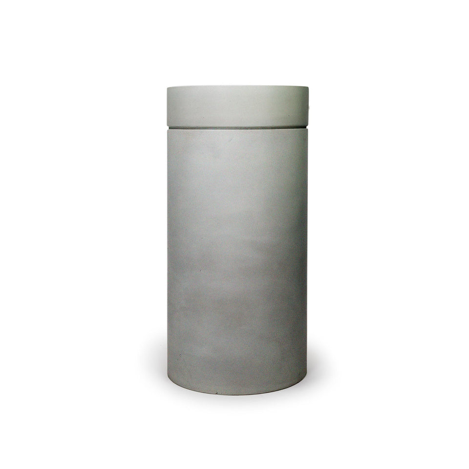Nood Co Cylinder with Tray - Hoop Basin  (Sky Grey,Charcoal)