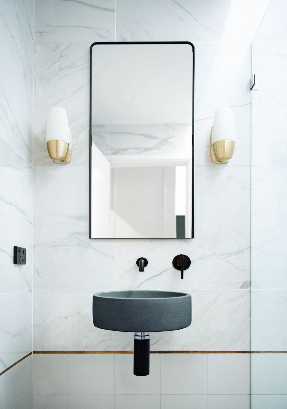 Nood Co Hoop Basin - Wall Hung (Copan Blue)