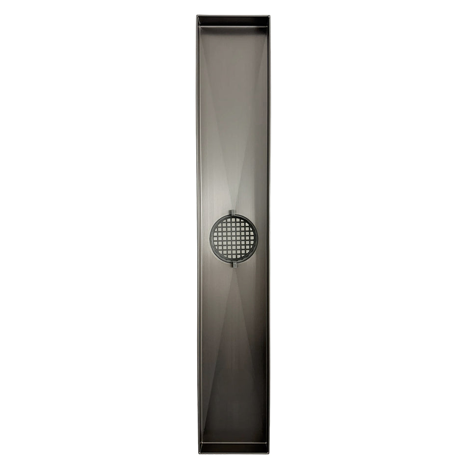 Radiant Linear Tile Insert Floor Grate (Brushed Satin) 100mm x 700mm (90mm Outlet) (316-RGL-700-90) 5