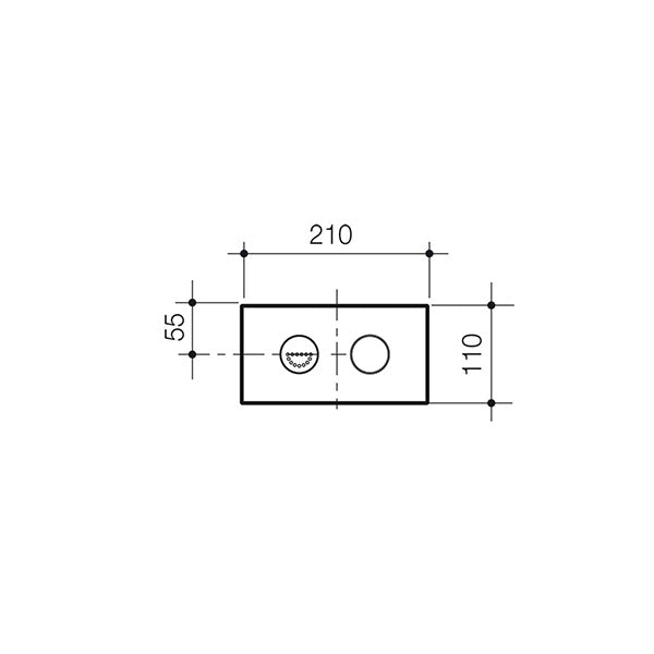 Caroma Invisi Series II Round Dual Flush Plate & Raised Care Buttons