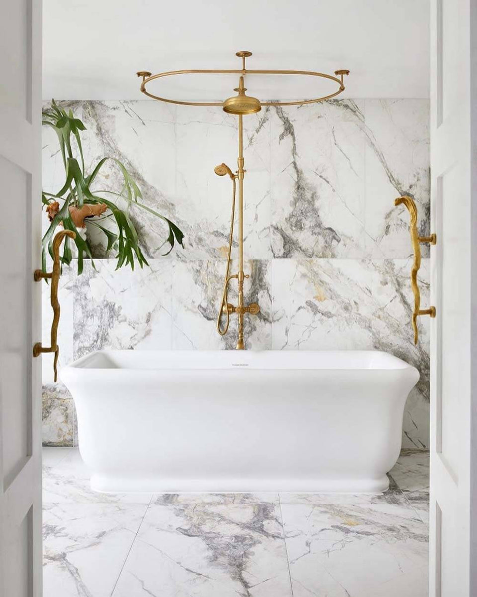 Turner Hastings Kirkham 180 x 84 TitanCast Solid Surface Bath - Satin Silk White / Without Overflow (KI1800TCB)