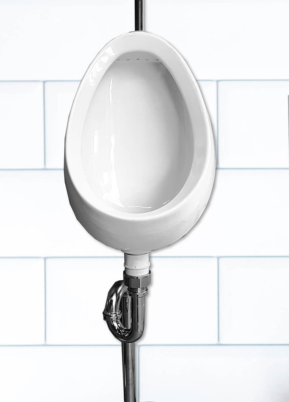 Turner Hastings Leon Ceramic Urinal - Top Inlet, Bottom Outlet