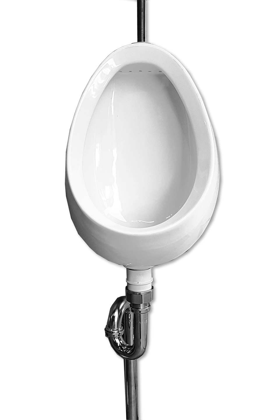 Turner Hastings Leon Ceramic Urinal - Top Inlet, Bottom Outlet