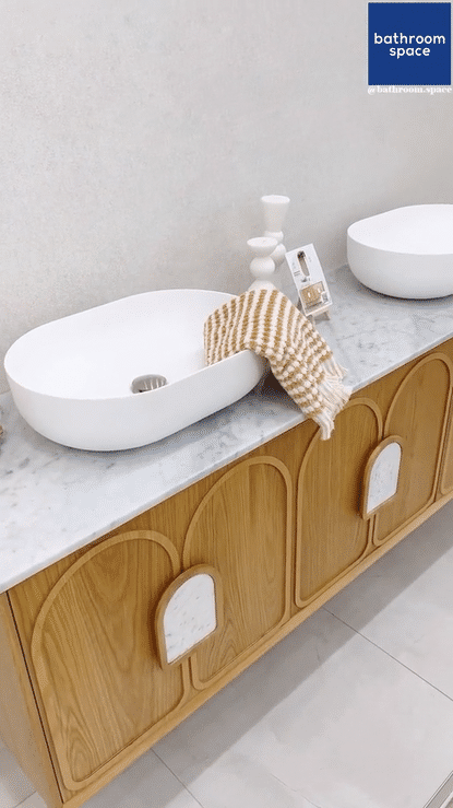 Otti Laguna Mark II Natural American Oak Wall Hung Vanity