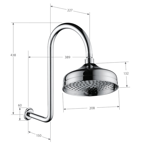 Fienza Lillian Wall Arm Shower Set