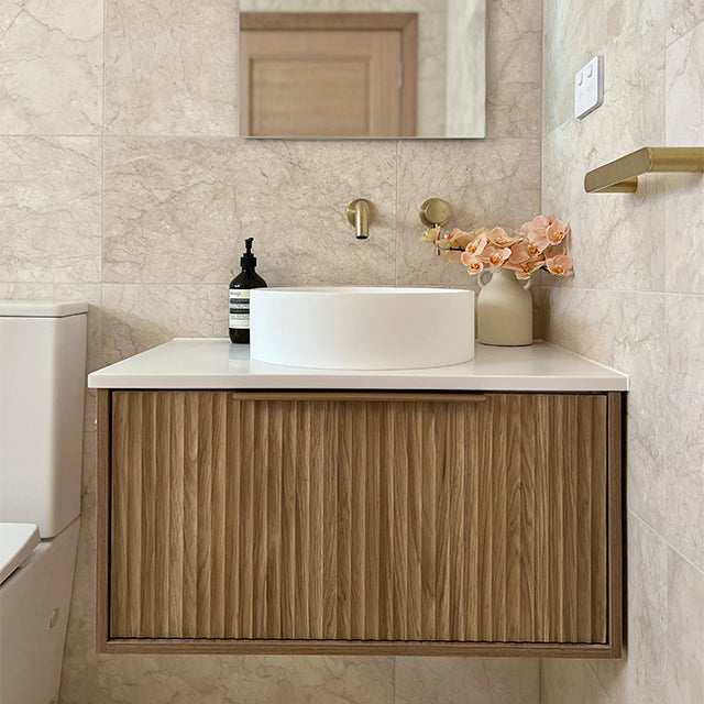 Marquis Cove Wall Hung Vanity with Caesarstone, Vasari or Dekton Top