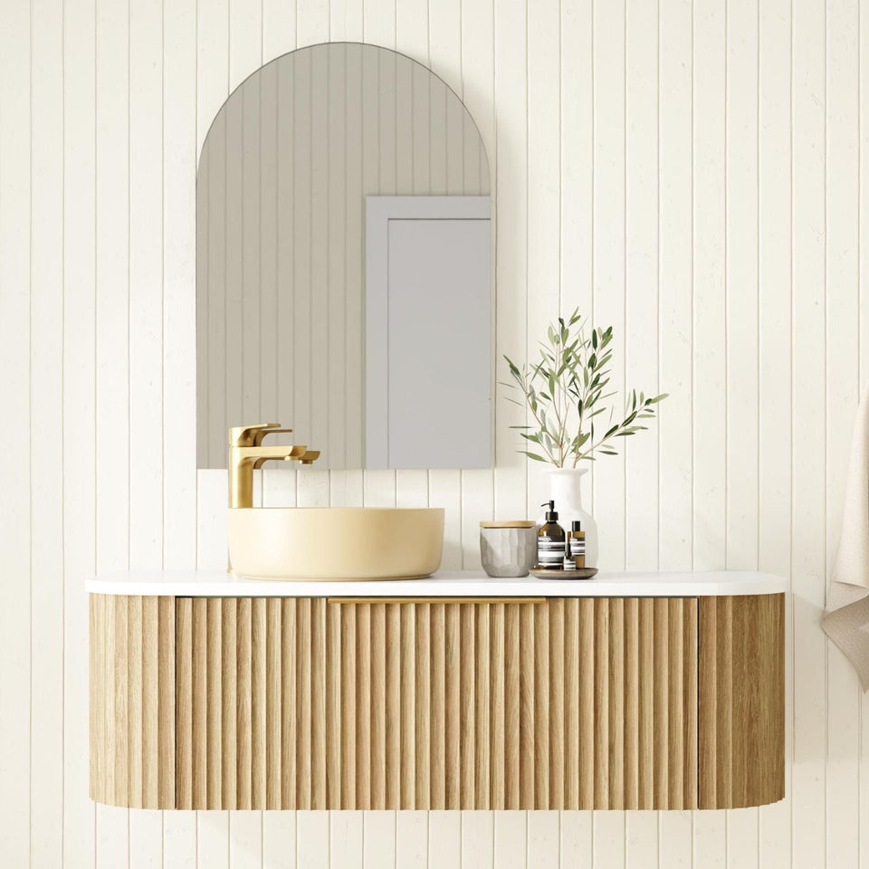 Marquis Shore 1 Drawer Wall Hung Vanity with Caesarstone, Vasari or Dekton Top and Basin