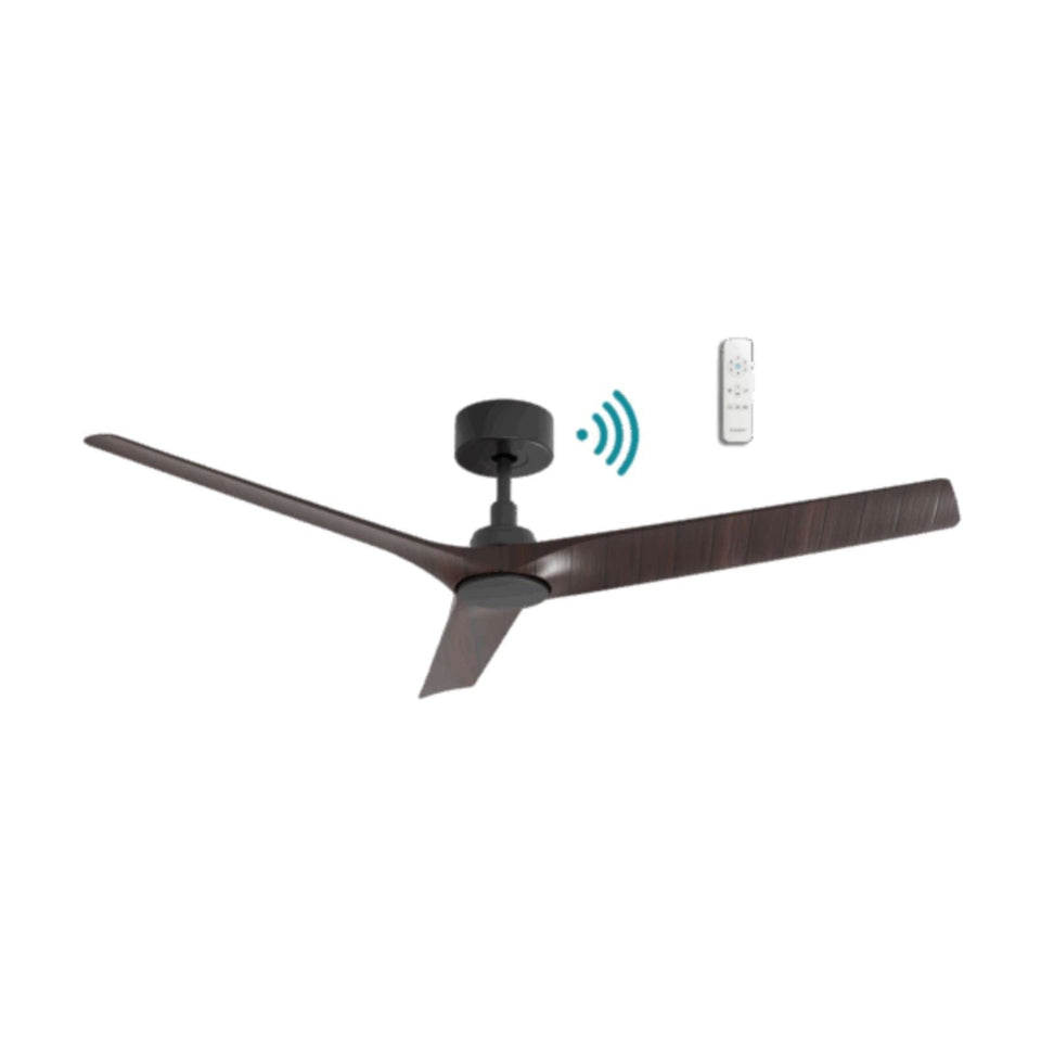 Martec Cordoba 1320mm DC Ceiling Fan Matte Black/Walnut